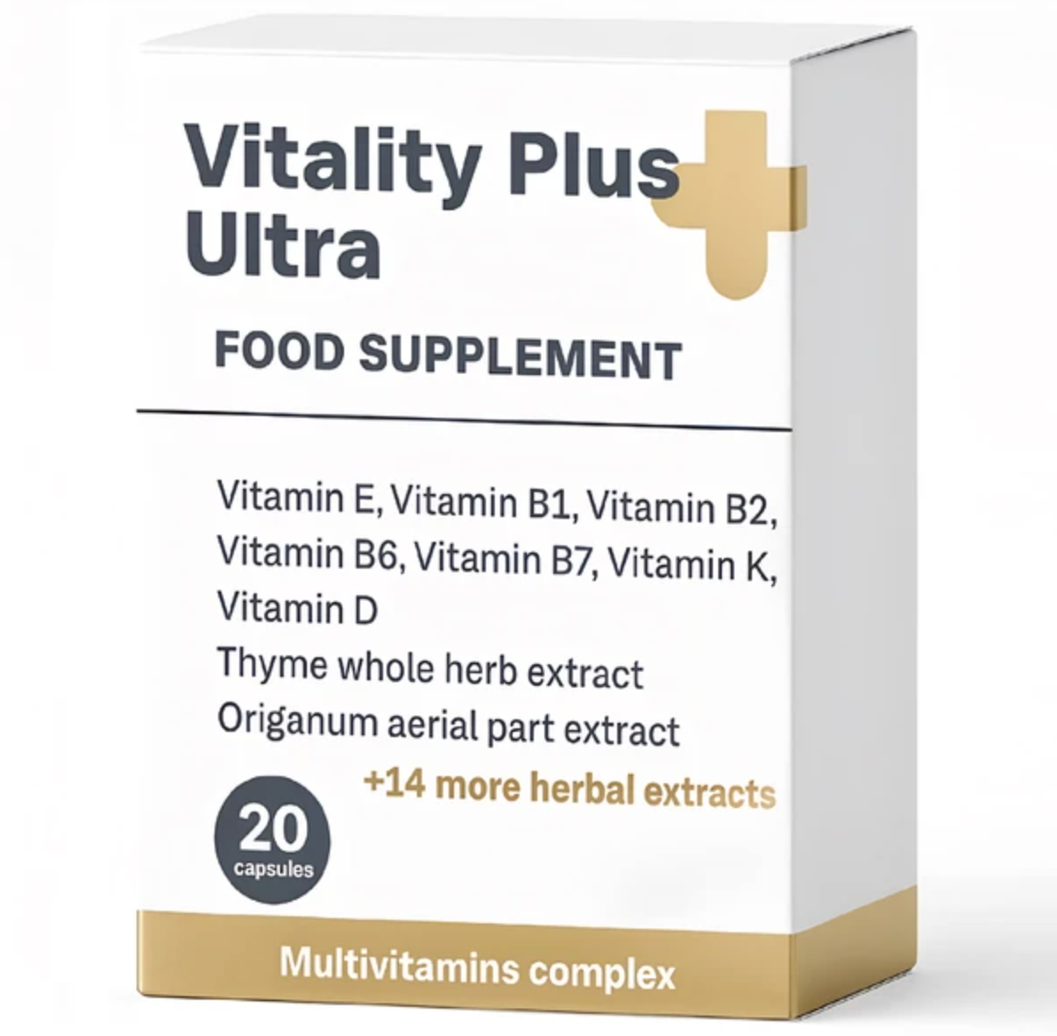 Cutia Vitality Plus Ultra™ cu 20 de capsule, disponibilă în România